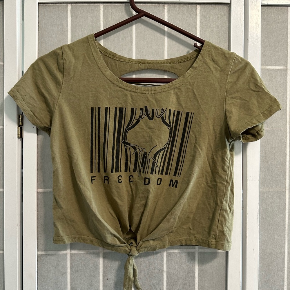 SHEIN green and black top size S